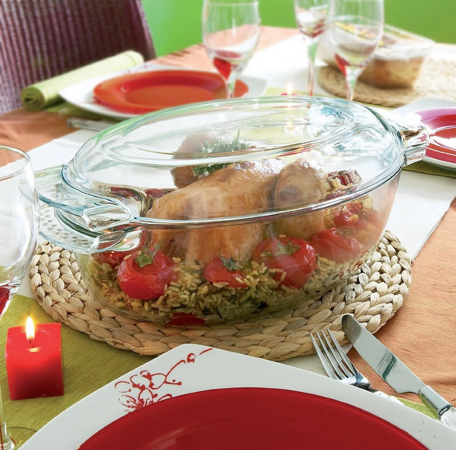 PYREX® Oval Casserole | 4.5L Base + 1.3 Lid = 5.8L - Image 4